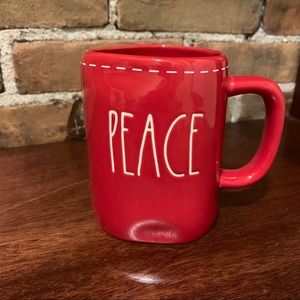 Rae Dunn - PEACE - Red Mug - NEW